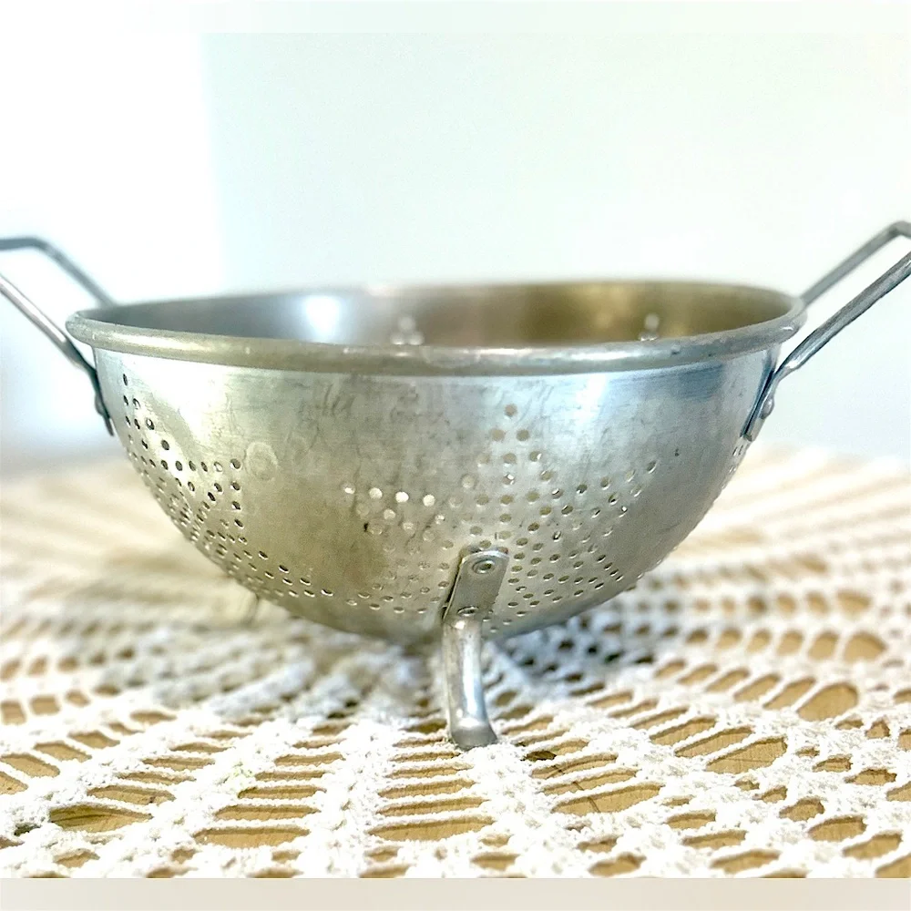 Vintage Colander Stainer Sifter Cottage Core